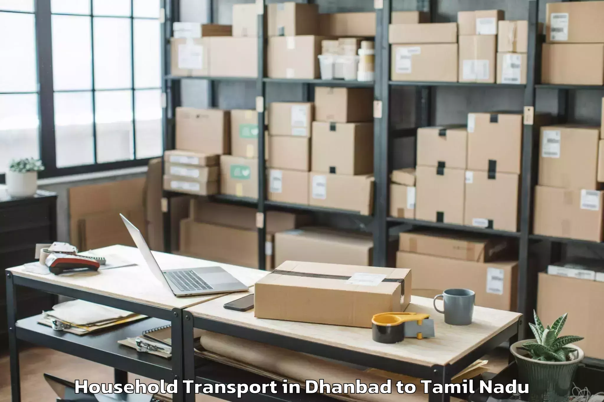 Top Dhanbad to Karaikkudi Household Transport Available